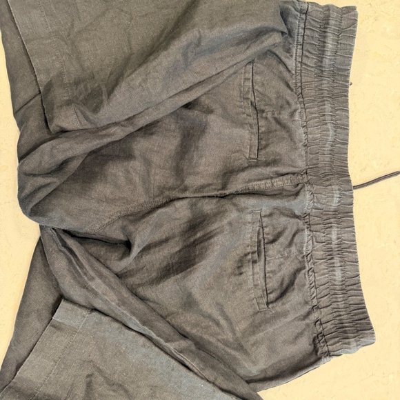 Athleta Wide Leg 100% Linen Pants Size 14 - Picture 4 of 7